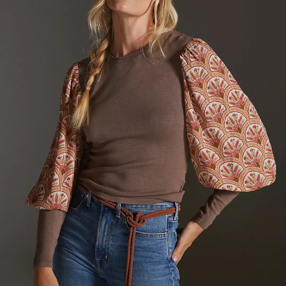 Bl-nk Puff-Sleeve Sweater NWT - XXS